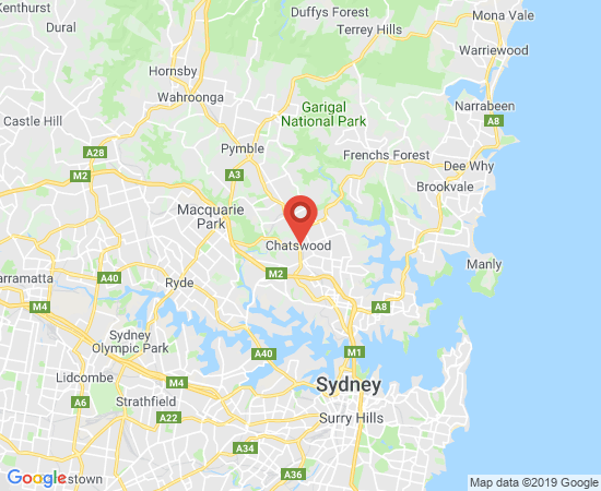 Google map image of location 10 Help St, Chatswood NSW 2067, Australia